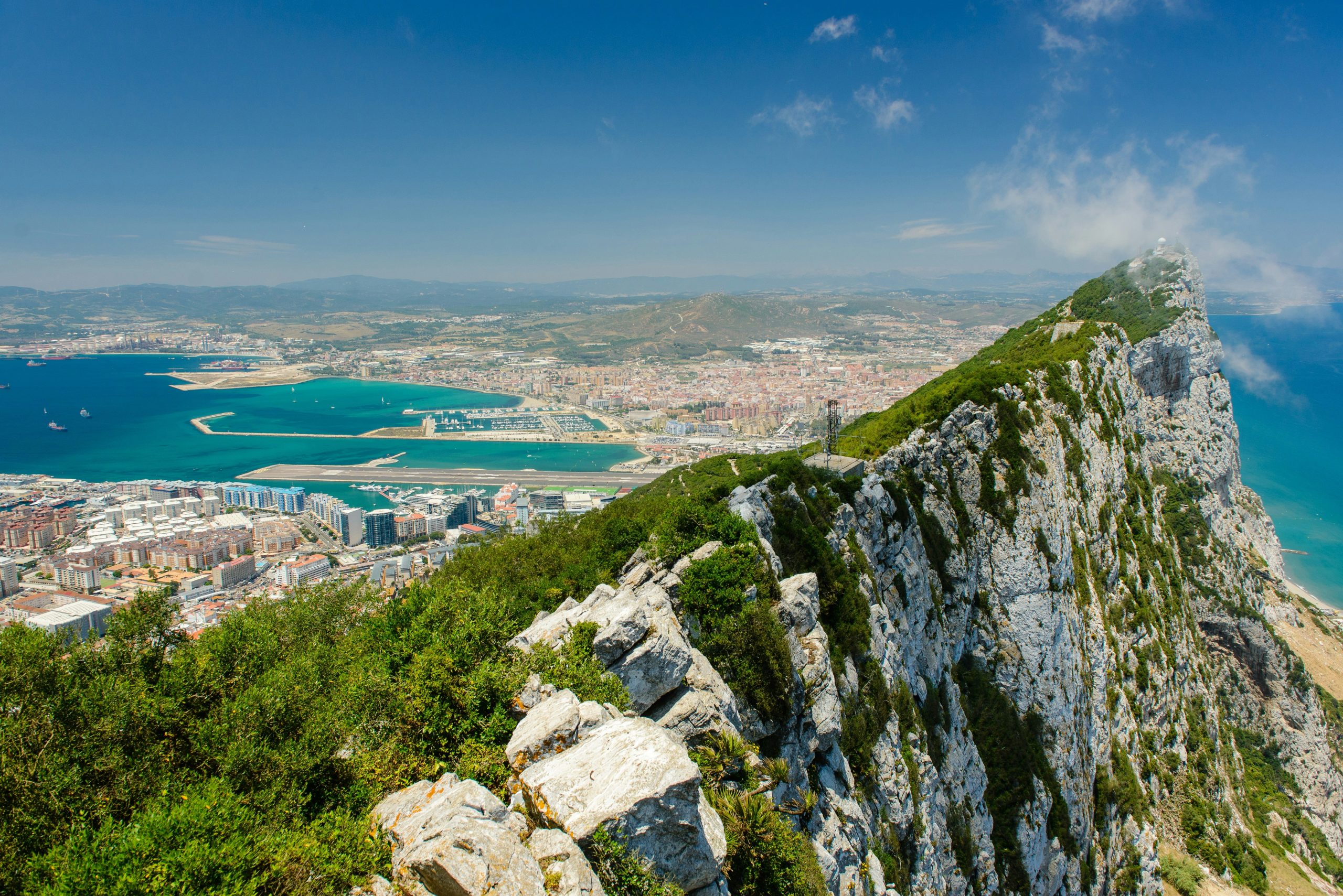 El Peñón de Gibraltar visto desde el Campo de Gibraltar