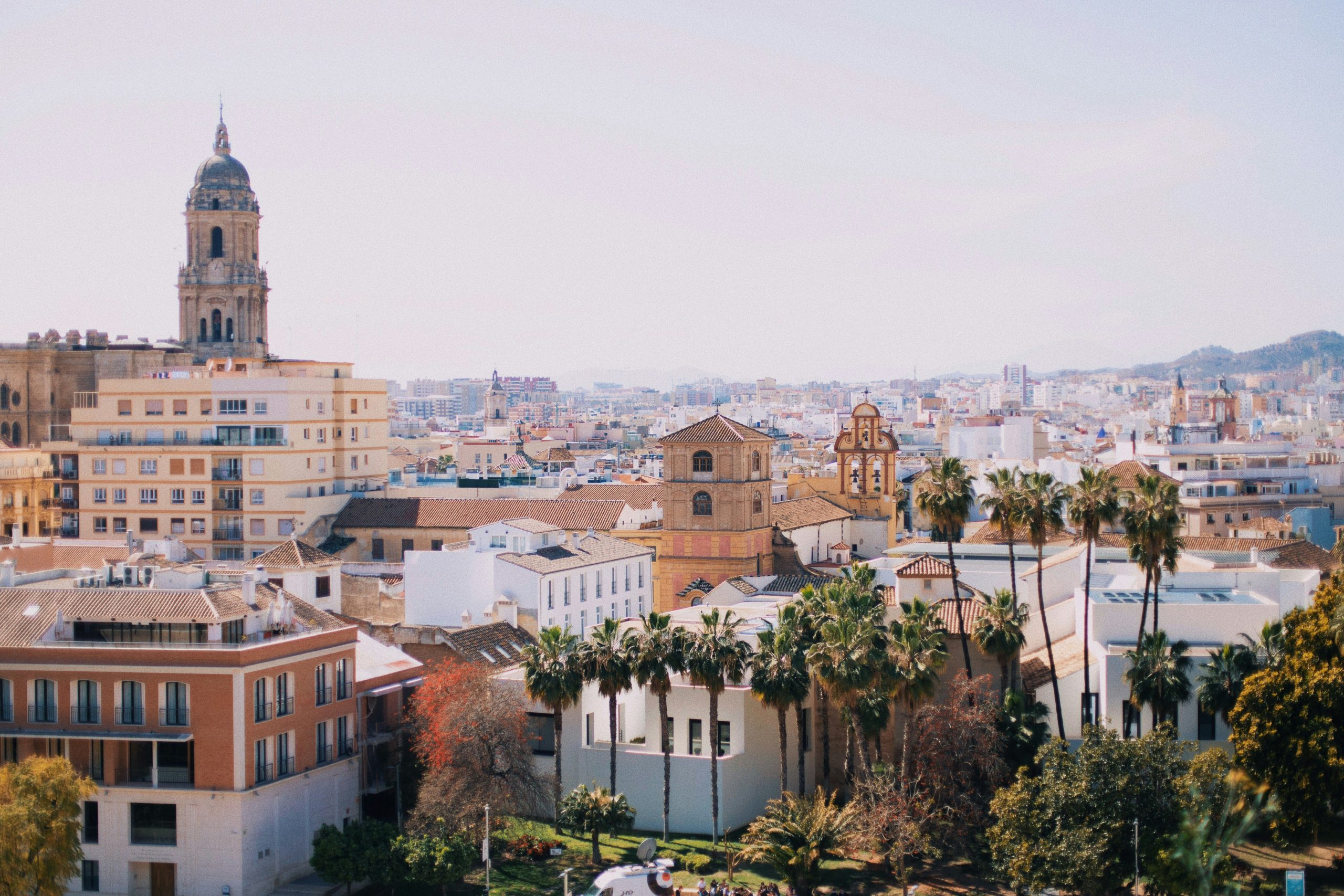 Vista de Málaga capital desde el mirador de Gibralfaro